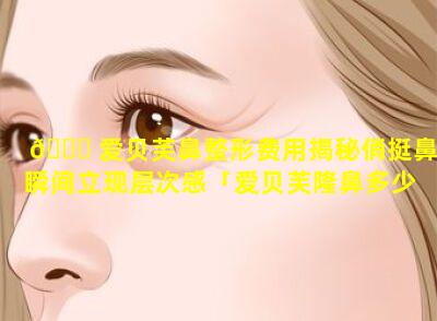 🐒 爱贝芙鼻整形费用揭秘俏挺鼻瞬间立现层次感「爱贝芙隆鼻多少完全恢复自然」